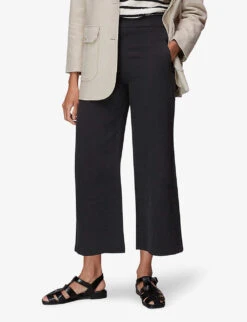 Whistles Jade Straight-leg Mid-rise Woven Trousers 7 Whistles Jade Straight-leg Mid-rise Woven Trousers -The Fashion Shop R03970825 BLACK ALT02