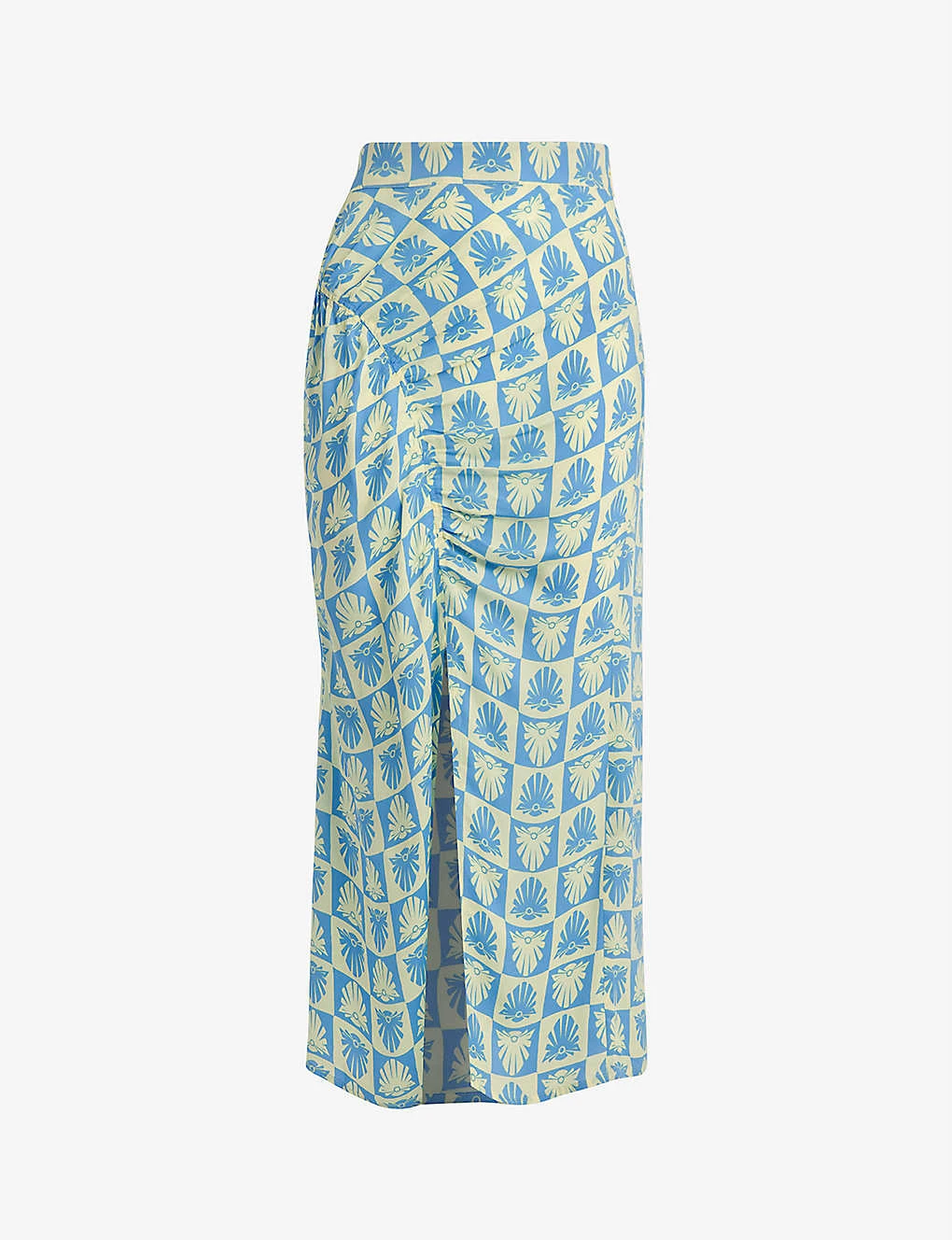 Whistles Cleo Ruched Detail Woven Midi Skirt 1 Whistles Cleo Ruched Detail Woven Midi Skirt