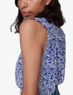 Whistles Twin Daisy Print Woven Blouse -The Fashion Shop R03970831 MULTICOLOURED ALT05