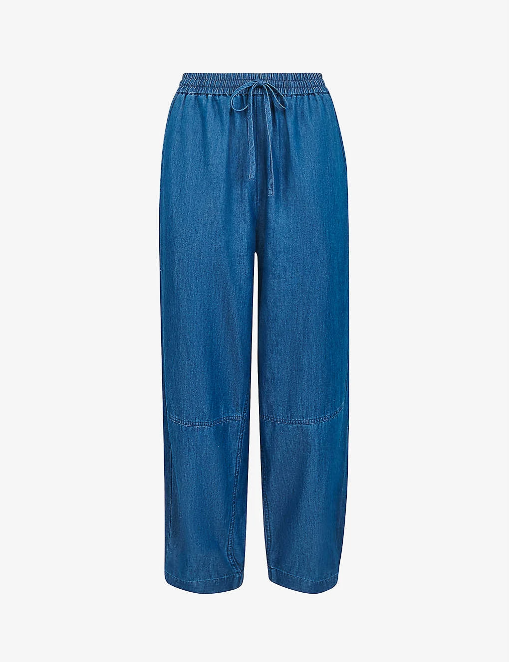 Whistles Lucy High-rise Cotton-chambray Trousers 1 Whistles Lucy High-rise Cotton-chambray Trousers