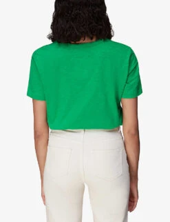 Whistles Emily Ultimate Cotton-jersey T-shirt 8 Whistles Emily Ultimate Cotton-jersey T-shirt -The Fashion Shop R03971413 GREEN ALT03