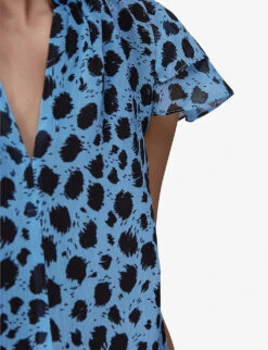 Whistles Brushed-Dalmation Printed Recycled-polyester Blouse 10 Whistles Brushed-Dalmation Printed Recycled-polyester Blouse -The Fashion Shop R03972289 MULTICOLOURED ALT04