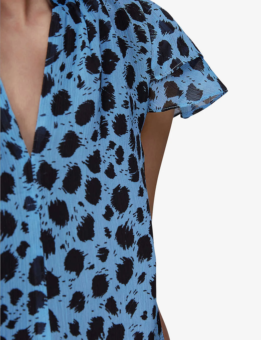 Whistles Brushed-Dalmation Printed Recycled-polyester Blouse 5 Whistles Brushed-Dalmation Printed Recycled-polyester Blouse - Image 5