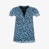 Whistles Brushed-Dalmation Printed Recycled-polyester Blouse