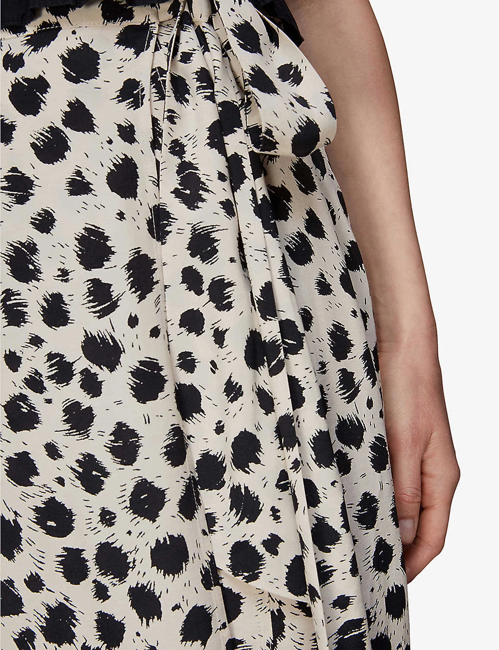 Whistles Dalmation-print Pleated Woven Midi Skirt 5 Whistles Dalmation-print Pleated Woven Midi Skirt - Image 5