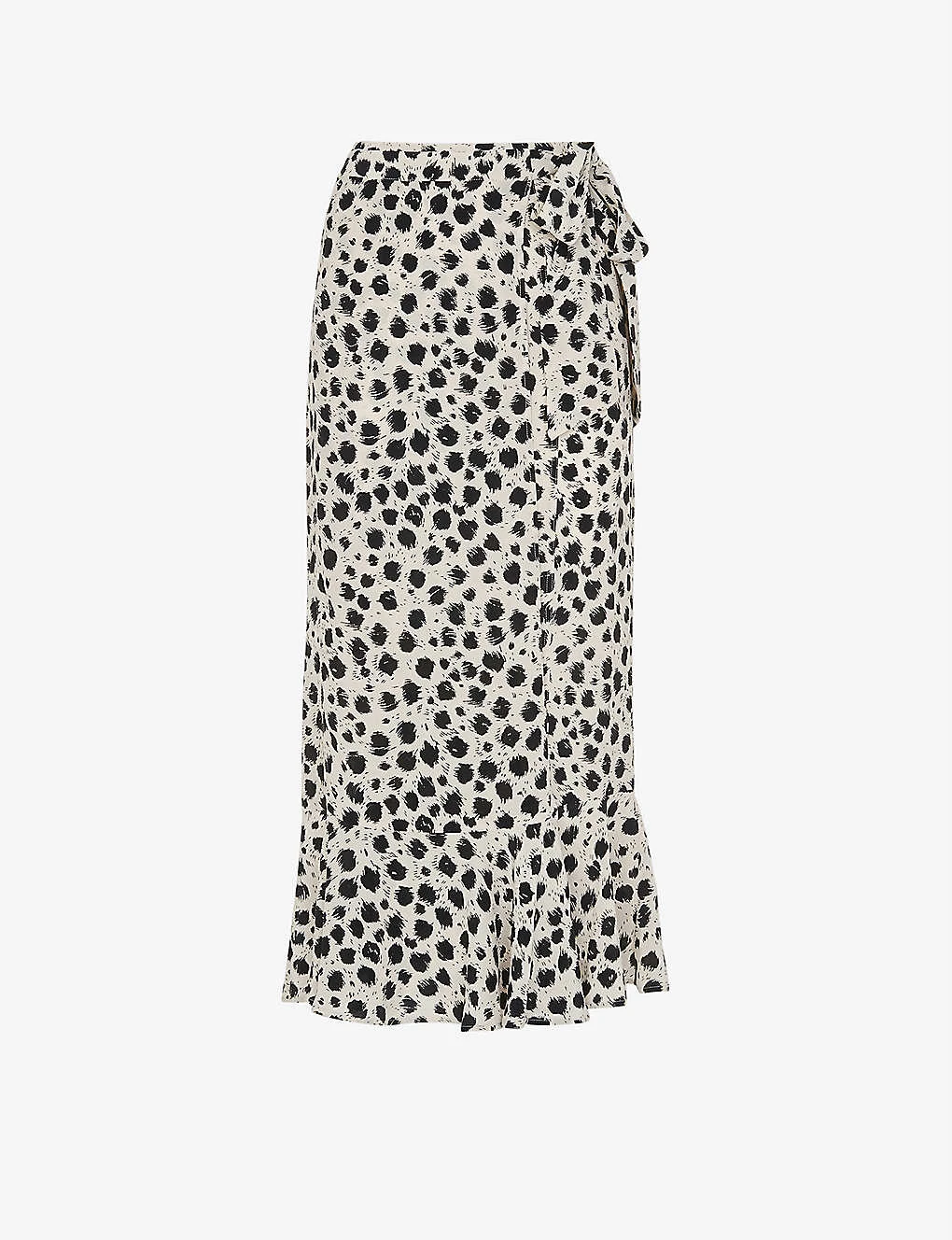 Whistles Dalmation-print Pleated Woven Midi Skirt 1 Whistles Dalmation-print Pleated Woven Midi Skirt