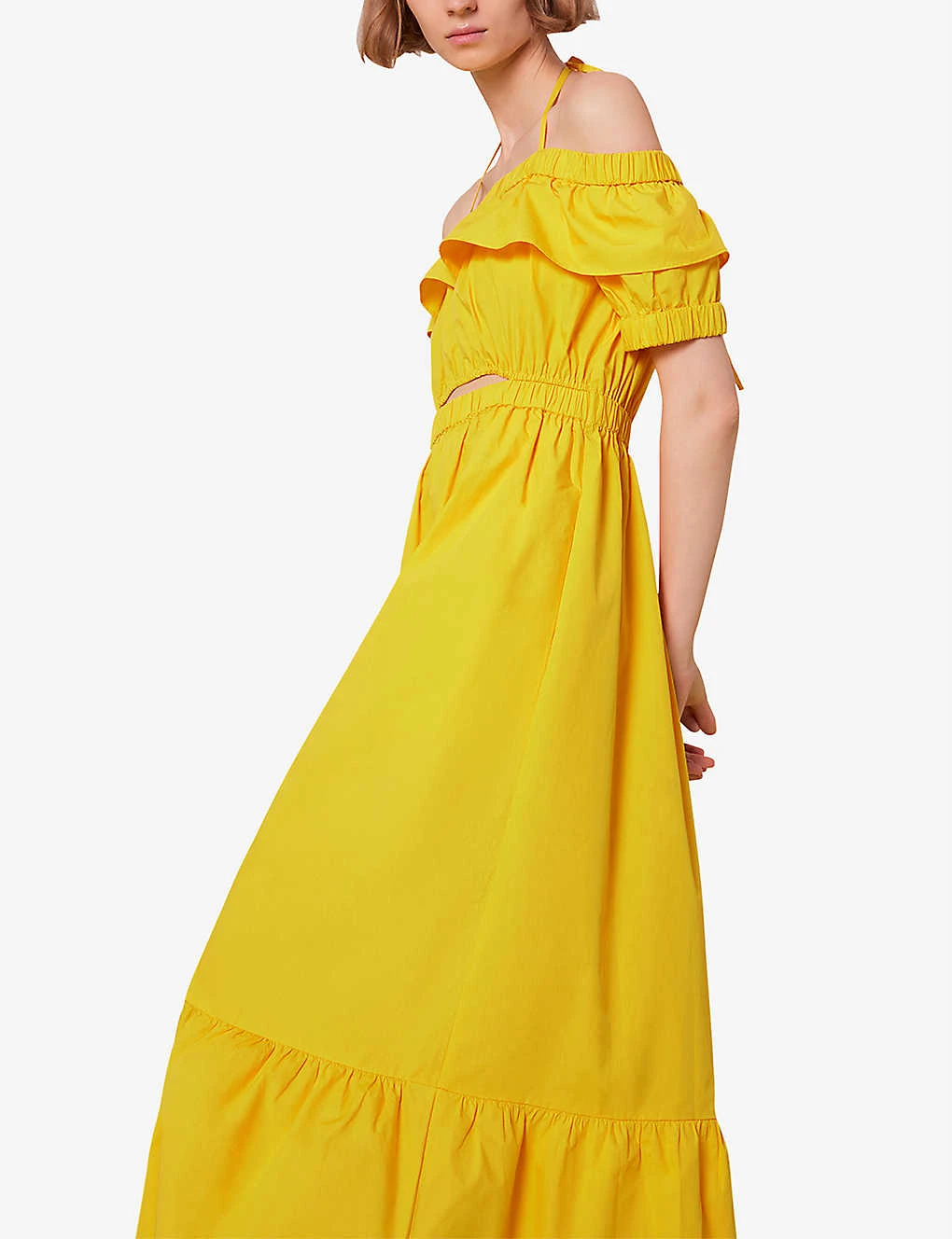 Whistles Serena Bardot Halter-neck Cotton Maxi Dress 2 Whistles Serena Bardot Halter-neck Cotton Maxi Dress - Image 2