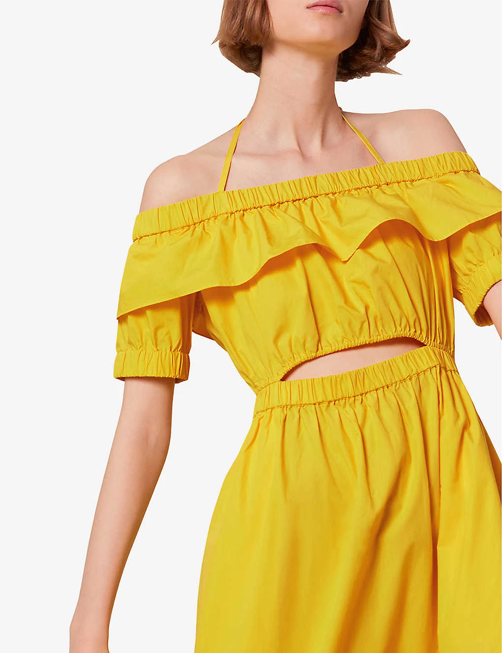 Whistles Serena Bardot Halter-neck Cotton Maxi Dress 3 Whistles Serena Bardot Halter-neck Cotton Maxi Dress - Image 3