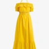 Whistles Serena Bardot Halter-neck Cotton Maxi Dress