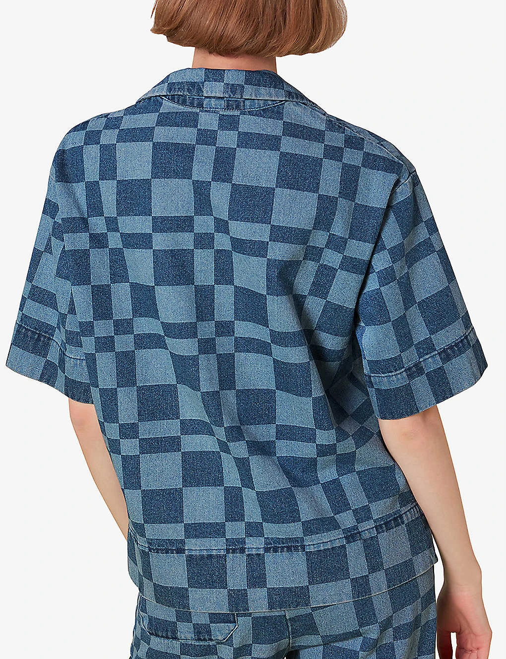 Whistles Billie Checkerboard Denim Shirt 3 Whistles Billie Checkerboard Denim Shirt - Image 3