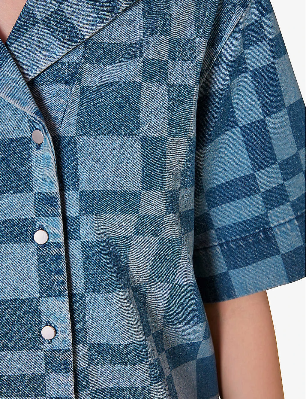 Whistles Billie Checkerboard Denim Shirt 4 Whistles Billie Checkerboard Denim Shirt - Image 4