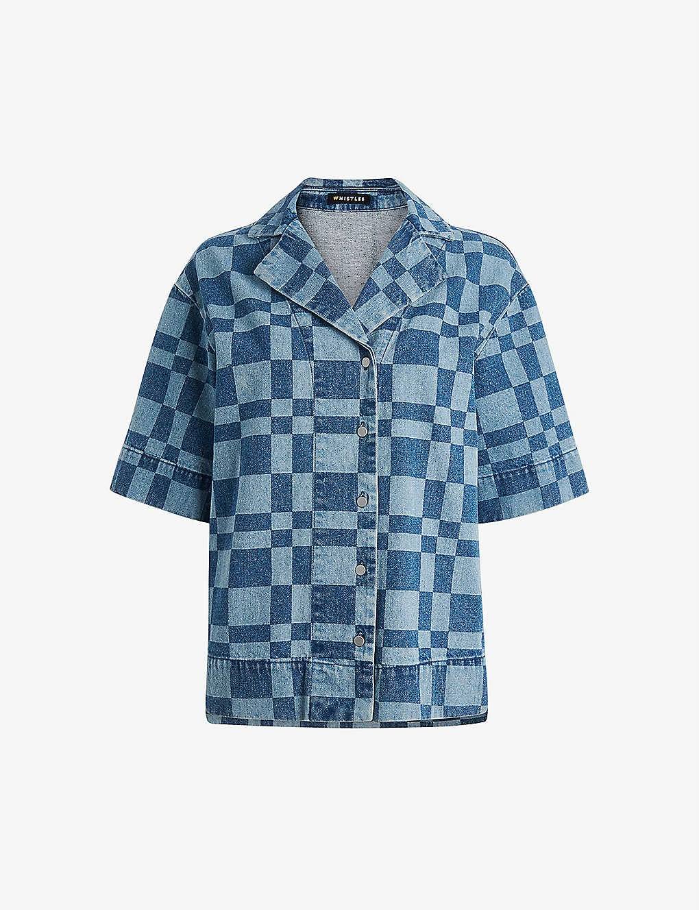 Whistles Billie Checkerboard Denim Shirt 1 Whistles Billie Checkerboard Denim Shirt