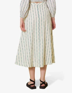 Whistles Mari Embroidered Cotton Circle Maxi Skirt 8 Whistles Mari Embroidered Cotton Circle Maxi Skirt -The Fashion Shop R03975834 MULTICOLOURED ALT03