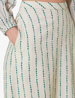 Whistles Mari Embroidered Cotton Circle Maxi Skirt 9 Whistles Mari Embroidered Cotton Circle Maxi Skirt -The Fashion Shop R03975834 MULTICOLOURED ALT04