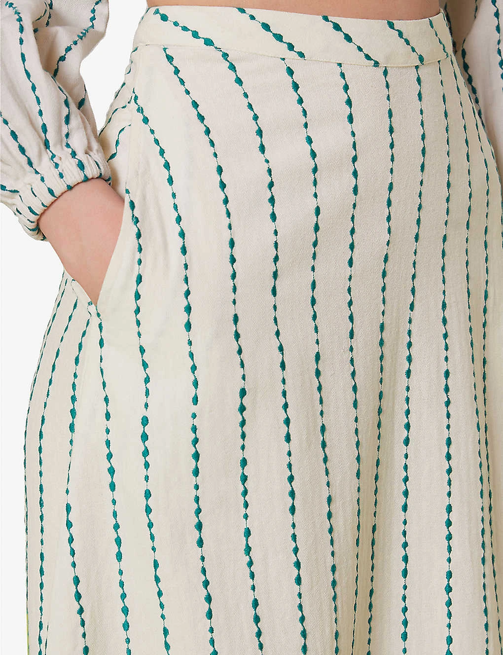 Whistles Mari Embroidered Cotton Circle Maxi Skirt 5 Whistles Mari Embroidered Cotton Circle Maxi Skirt - Image 5