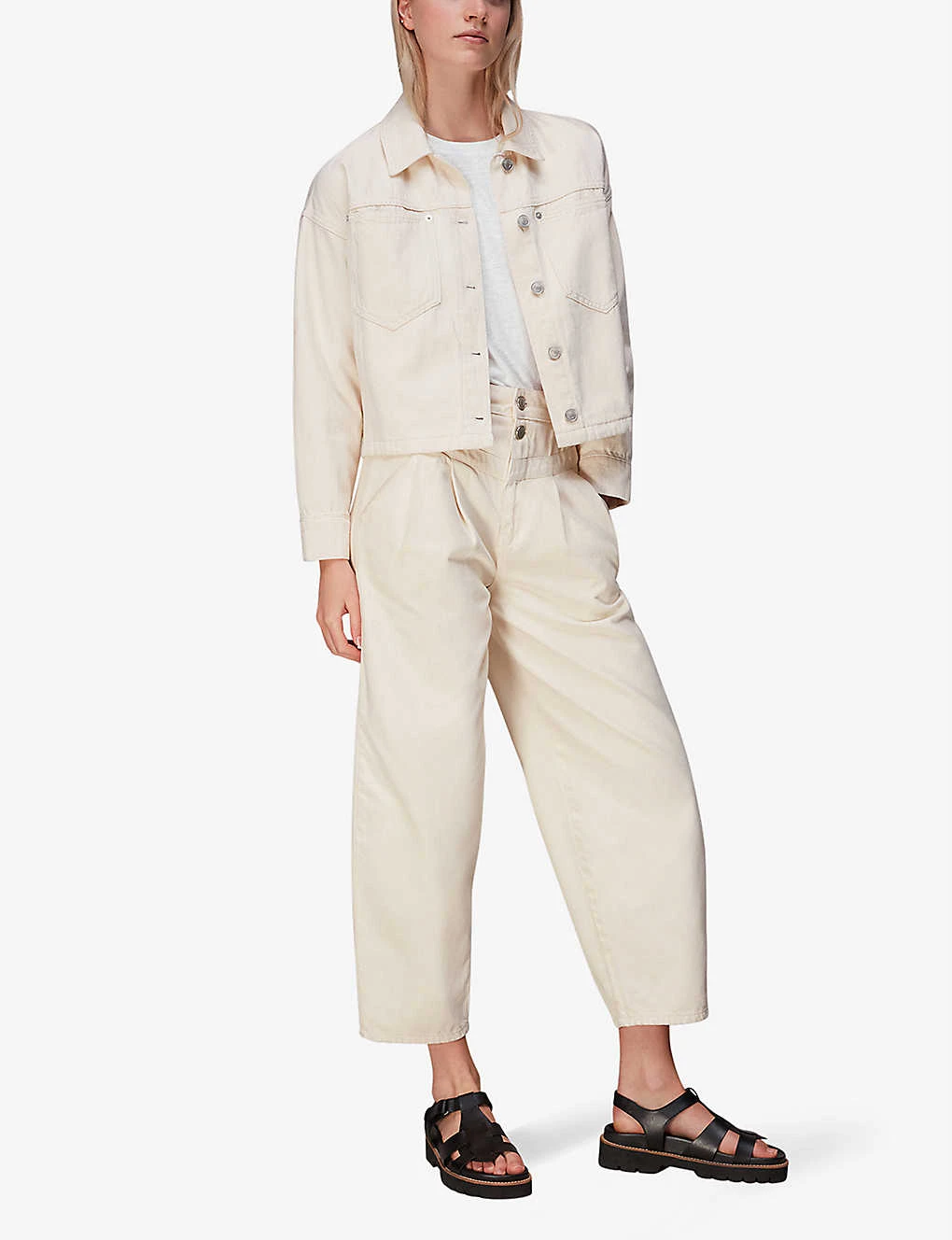 Whistles Broderie Frill-sleeve Cotton Top 2 Whistles Broderie Frill-sleeve Cotton Top - Image 2