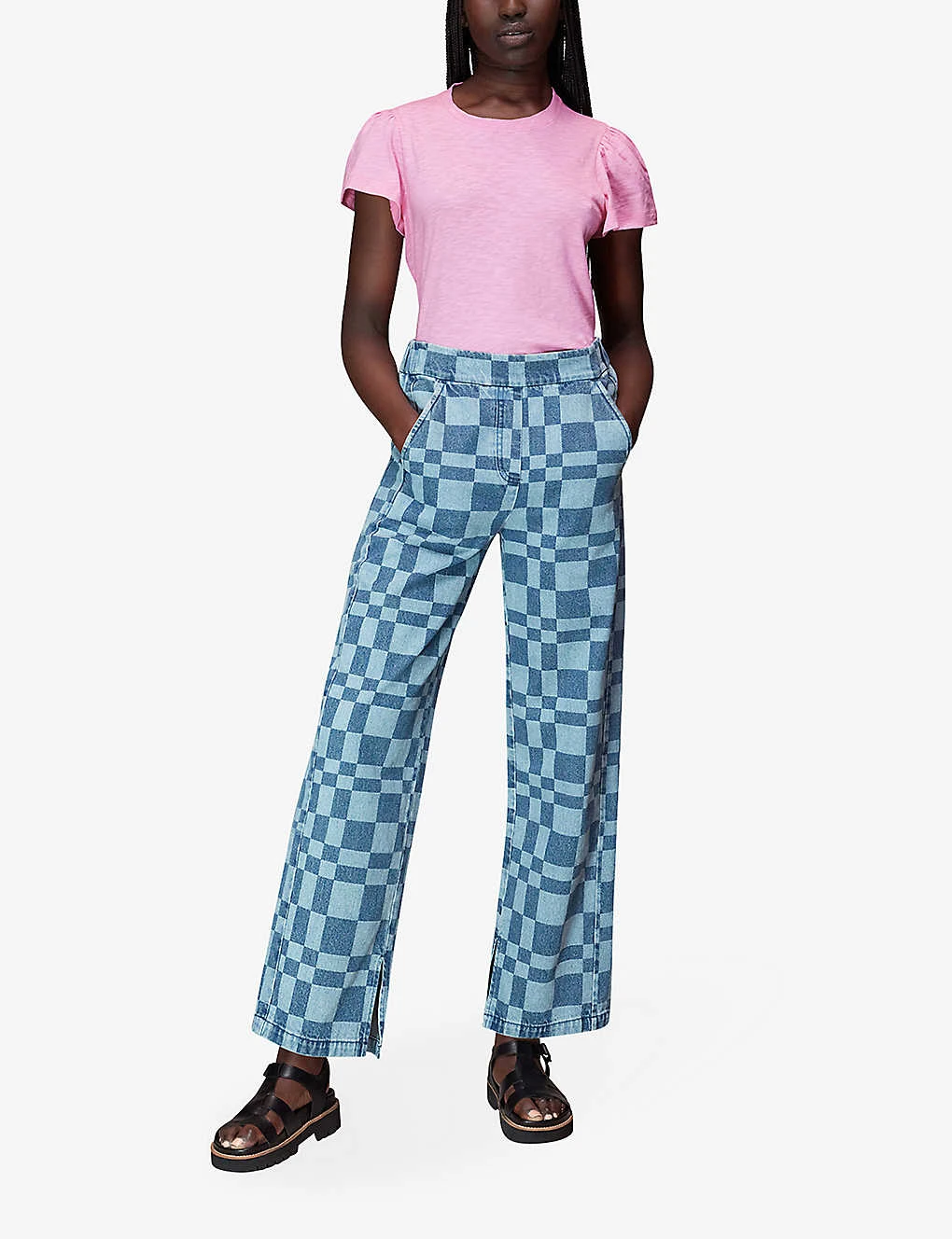 Whistles Frill Sleeve-detail Cotton-jersey T-shirt 2 Whistles Frill Sleeve-detail Cotton-jersey T-shirt - Image 2