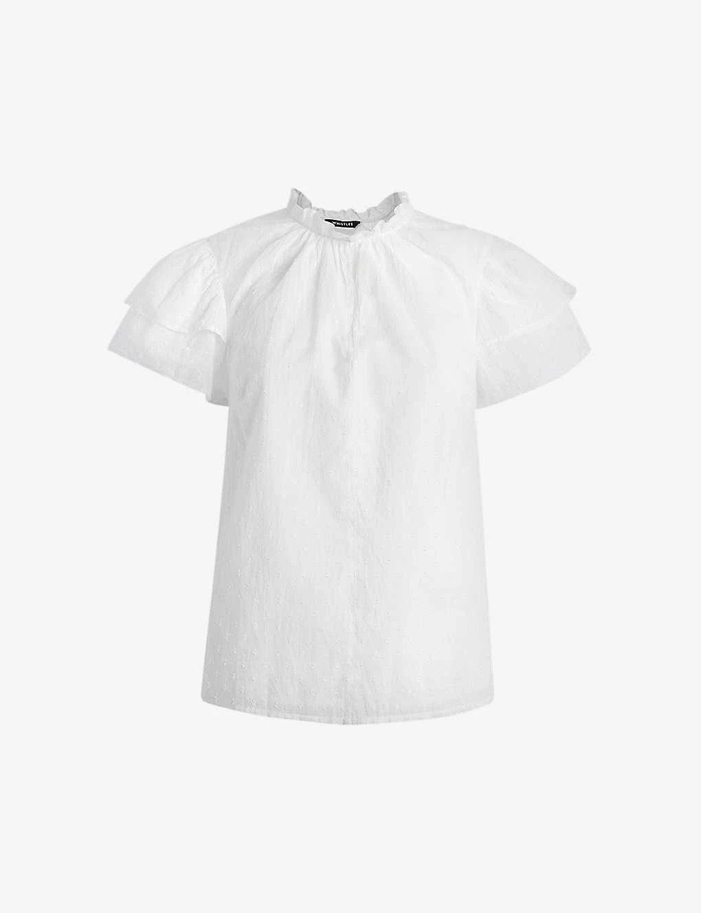 Whistles Dobby Textured Cotton Blouse 1 Whistles Dobby Textured Cotton Blouse