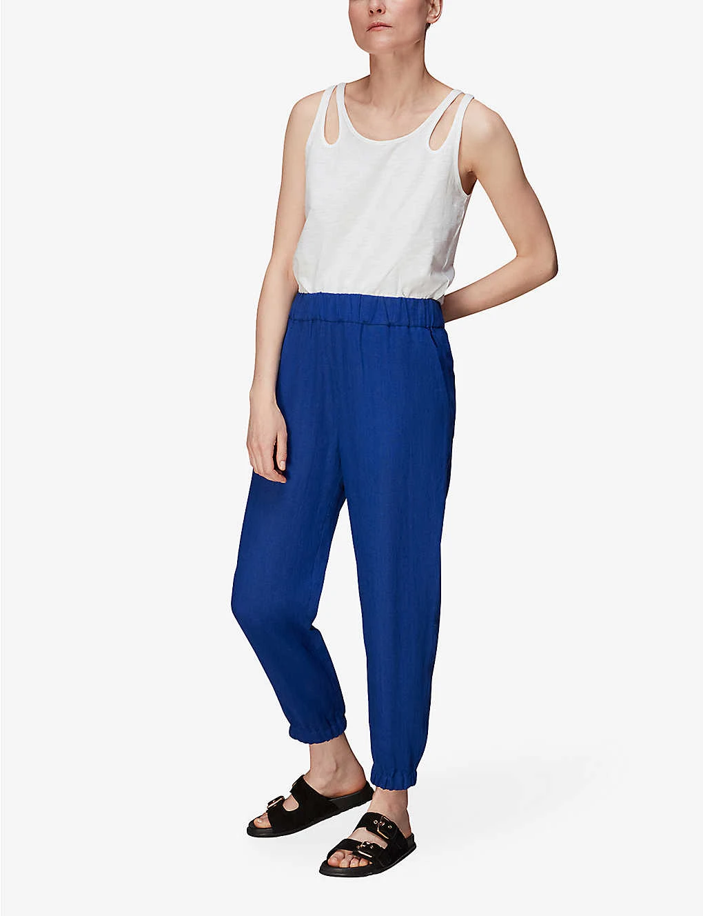 Whistles Raven Double-strap Organic Cotton Vest Top 2 Whistles Raven Double-strap Organic Cotton Vest Top - Image 2