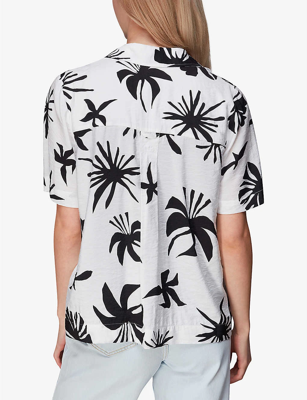 Whistles Graphic Print Ramie-blend Bowling Shirt 4 Whistles Graphic Print Ramie-blend Bowling Shirt - Image 4