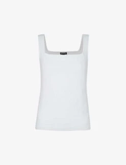 Whistles Square-neck Ribbed Cotton Vest Top