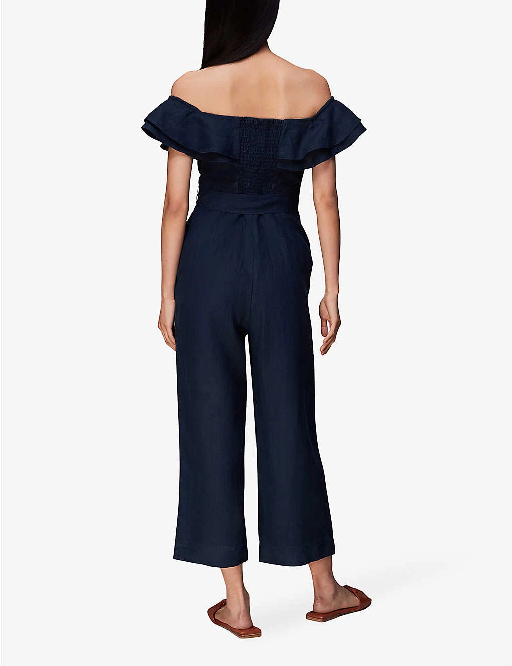 Whistles Tabi Off-shoulder Linen Jumpsuirt 5 Whistles Tabi Off-shoulder Linen Jumpsuirt - Image 5