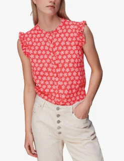 Whistles Daisy Floral-print Woven Blouse 8 Whistles Daisy Floral-print Woven Blouse -The Fashion Shop R03978844 MULTICOLOURED ALT02