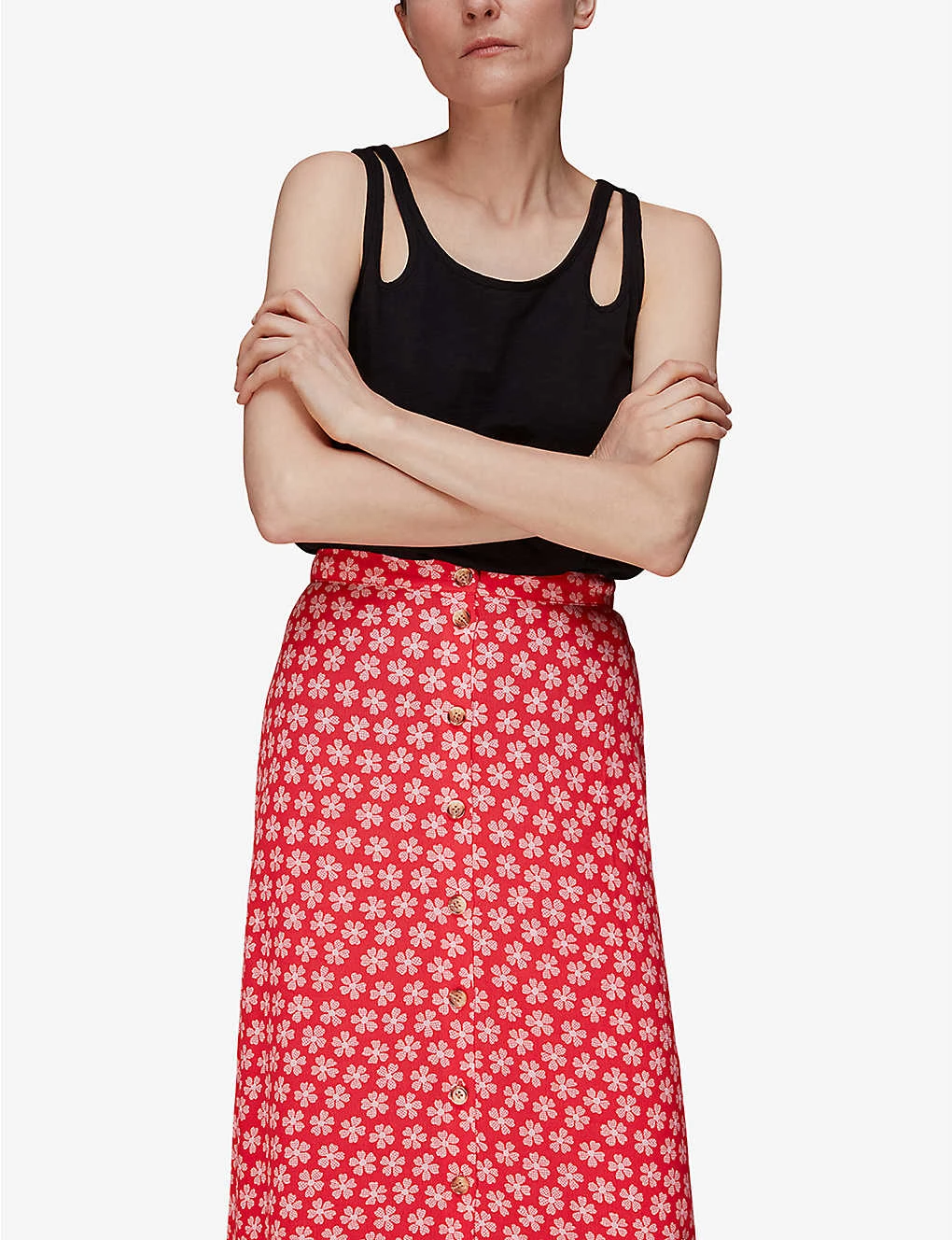 Whistles Daisy Floral-print Woven Midi Skirt 3 Whistles Daisy Floral-print Woven Midi Skirt - Image 3