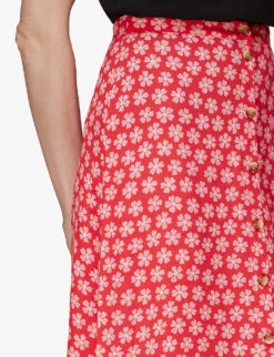 Whistles Daisy Floral-print Woven Midi Skirt 11 Whistles Daisy Floral-print Woven Midi Skirt -The Fashion Shop R03978845 MULTICOLOURED ALT05