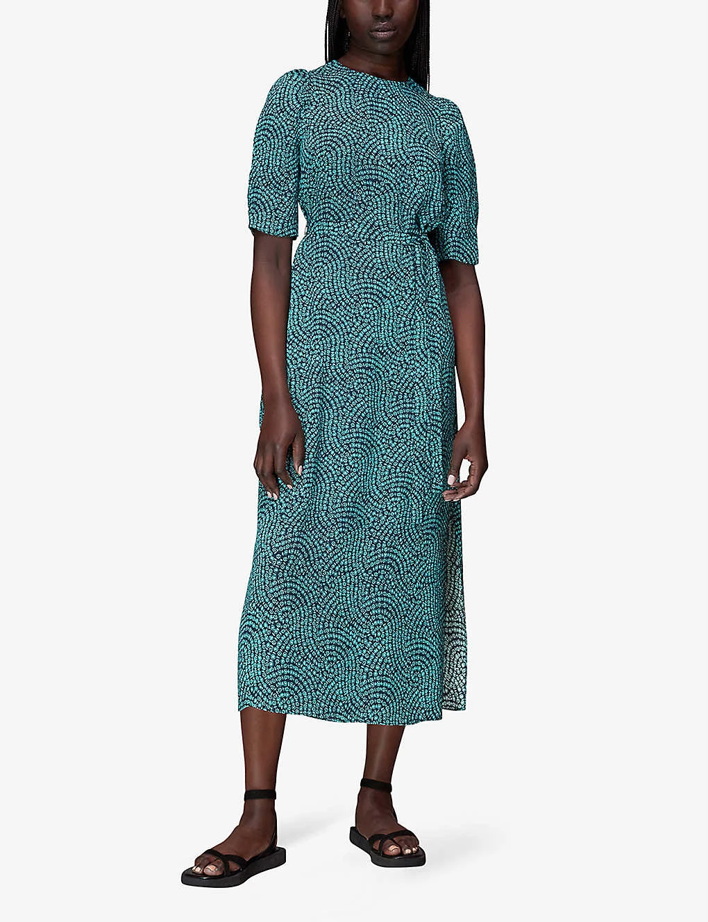 Whistles Daisy Floral-print Viscose Midi Dress 2 Whistles Daisy Floral-print Viscose Midi Dress - Image 2