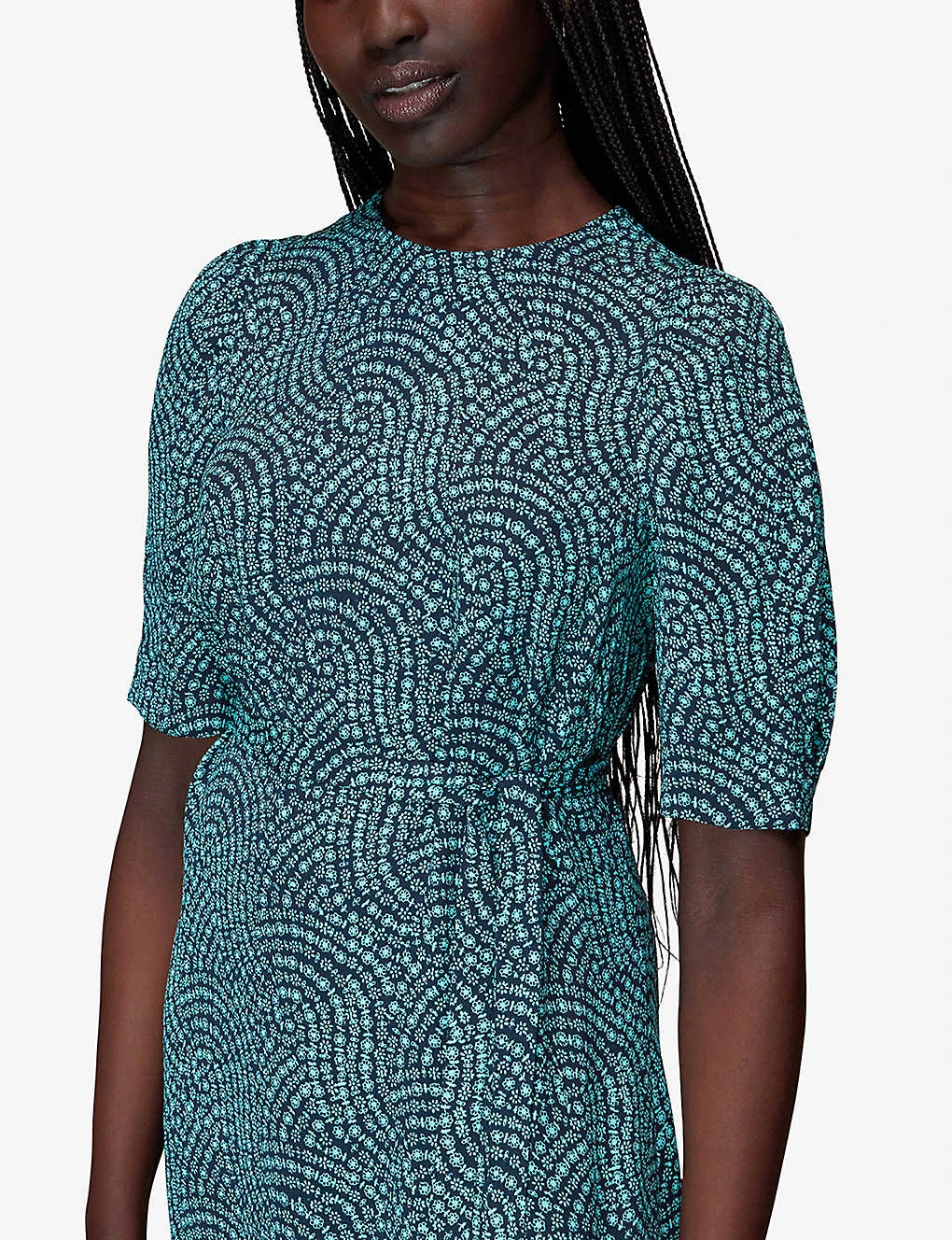 Whistles Daisy Floral-print Viscose Midi Dress 3 Whistles Daisy Floral-print Viscose Midi Dress - Image 3