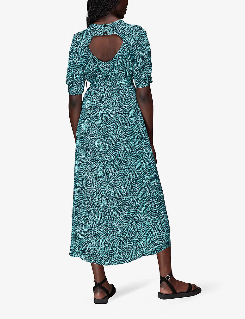 Whistles Daisy Floral-print Viscose Midi Dress 4 Whistles Daisy Floral-print Viscose Midi Dress - Image 4