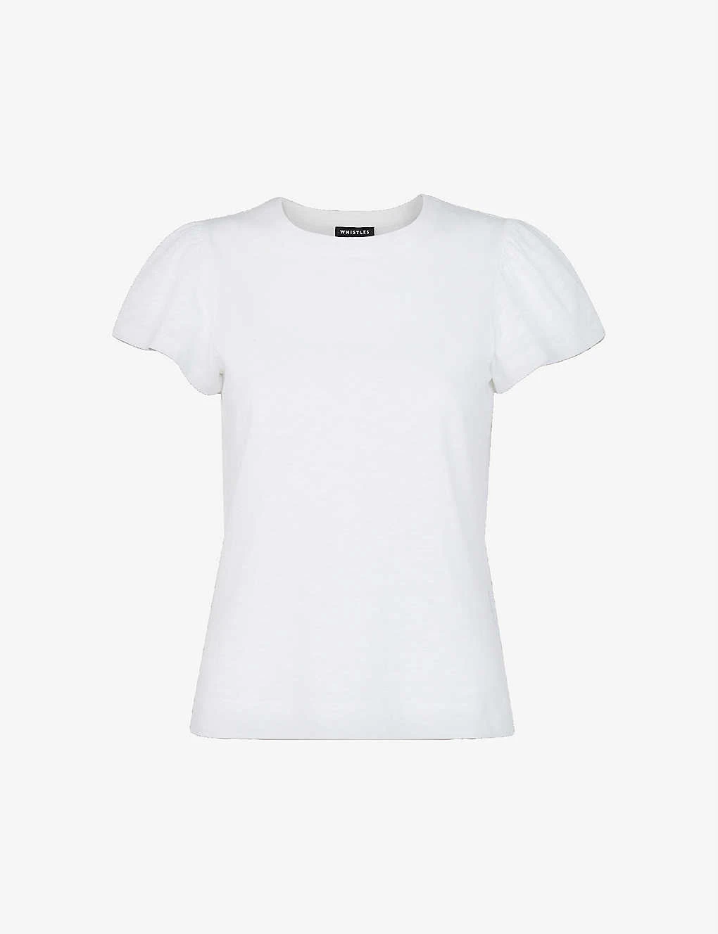 Whistles Round-neck Frilled-sleeve Cotton T-shirt 1 Whistles Round-neck Frilled-sleeve Cotton T-shirt
