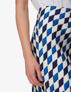 Whistles Diamond-print Bias Cut Woven Midi Skirt 9 Whistles Diamond-print Bias Cut Woven Midi Skirt -The Fashion Shop R03985993 MULTICOLOURED ALT04