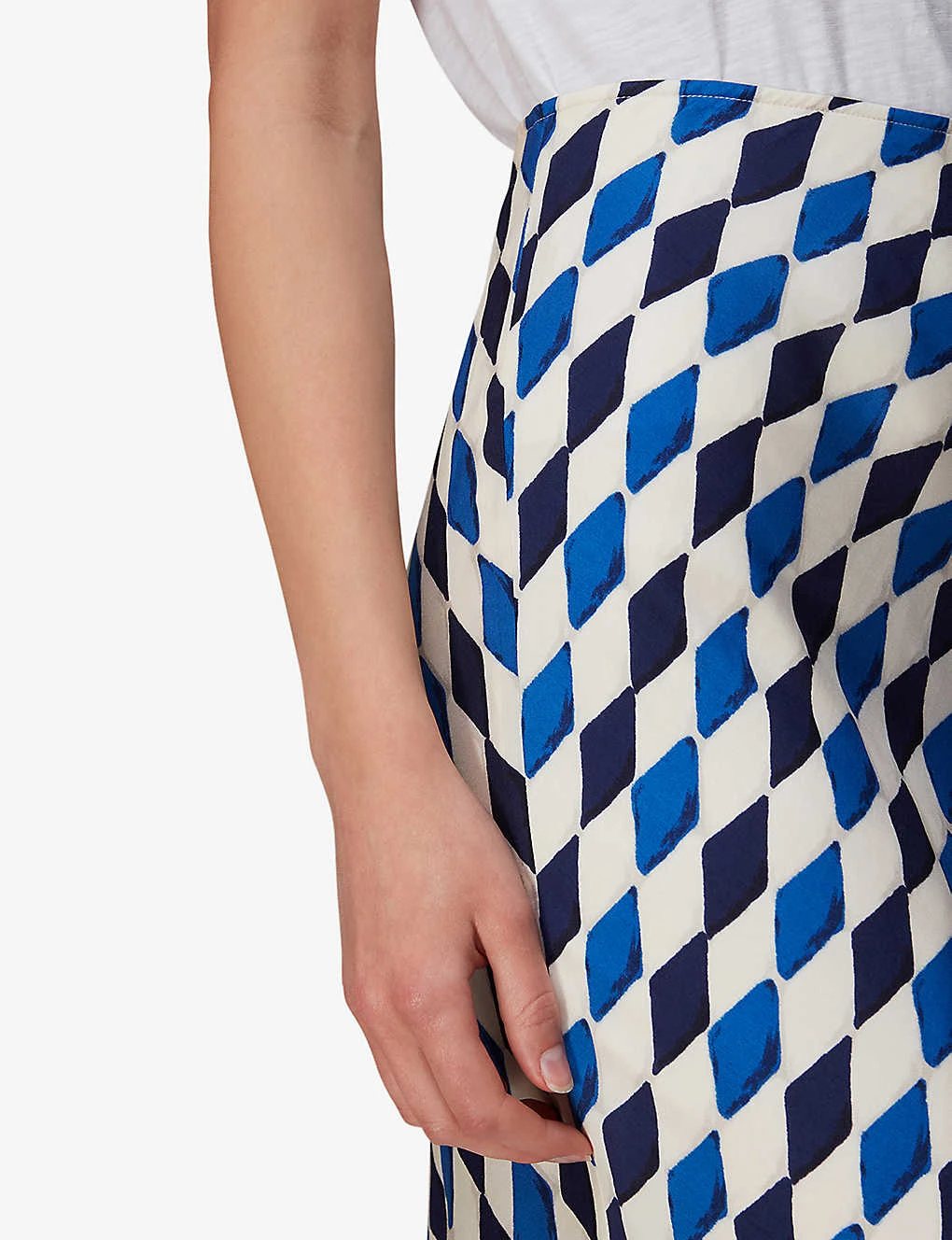 Whistles Diamond-print Bias Cut Woven Midi Skirt 5 Whistles Diamond-print Bias Cut Woven Midi Skirt - Image 5