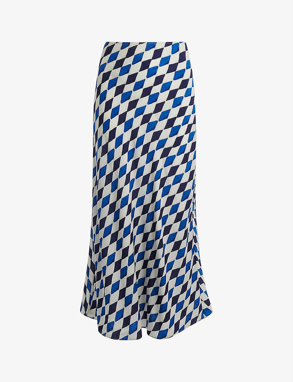 Whistles Diamond-print Bias Cut Woven Midi Skirt 1 Whistles Diamond-print Bias Cut Woven Midi Skirt