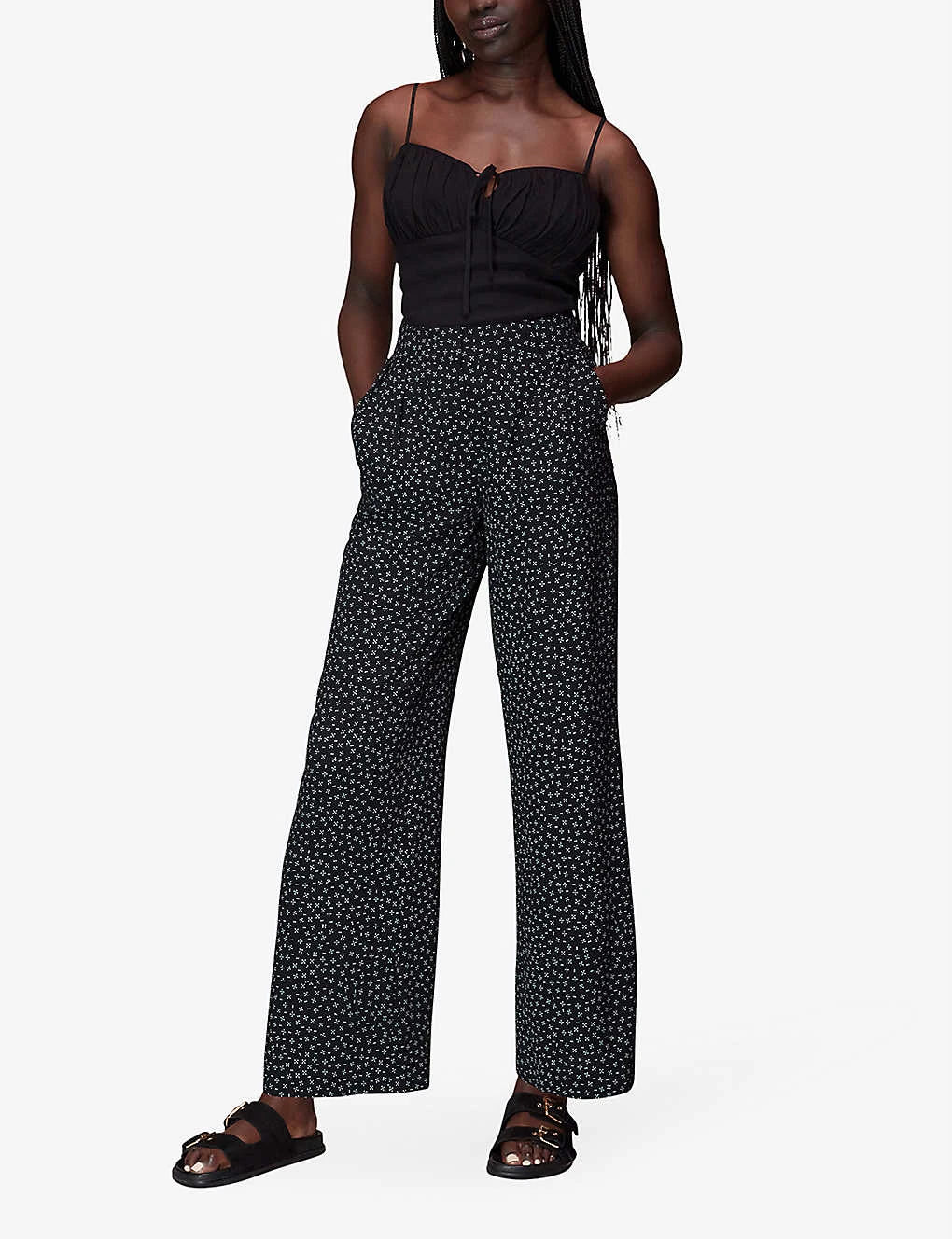 Whistles Lizzie Geo-dot Pattern Woven Trousers 2 Whistles Lizzie Geo-dot Pattern Woven Trousers - Image 2