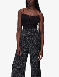 Whistles Lizzie Geo-dot Pattern Woven Trousers 7 Whistles Lizzie Geo-dot Pattern Woven Trousers -The Fashion Shop R03985995 BLACK ALT02