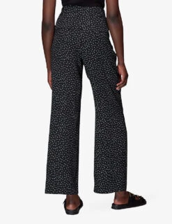Whistles Lizzie Geo-dot Pattern Woven Trousers 8 Whistles Lizzie Geo-dot Pattern Woven Trousers -The Fashion Shop R03985995 BLACK ALT03