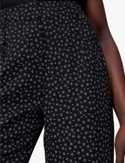 Whistles Lizzie Geo-dot Pattern Woven Trousers 9 Whistles Lizzie Geo-dot Pattern Woven Trousers -The Fashion Shop R03985995 BLACK ALT04