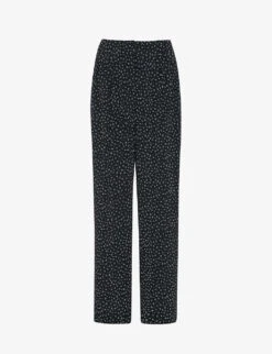 Whistles Lizzie Geo-dot Pattern Woven Trousers