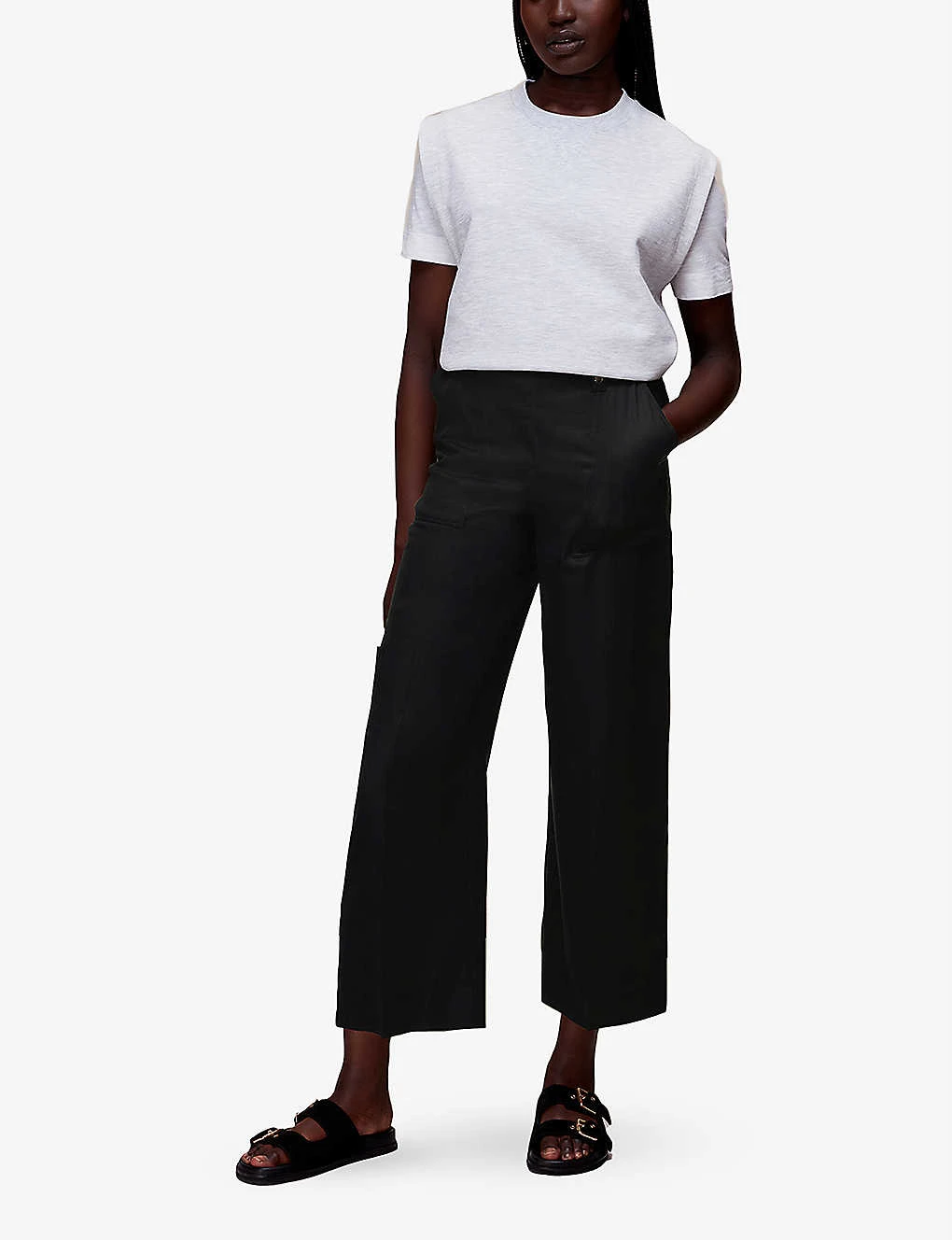 Whistles Kate Tencel Cargo Trouser 2 Whistles Kate Tencel Cargo Trouser - Image 2