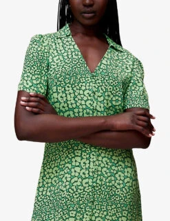 Whistles Leopard Petals Leopard-print Woven Midi Dress 7 Whistles Leopard Petals Leopard-print Woven Midi Dress -The Fashion Shop R03990158 MULTICOLOURED ALT02