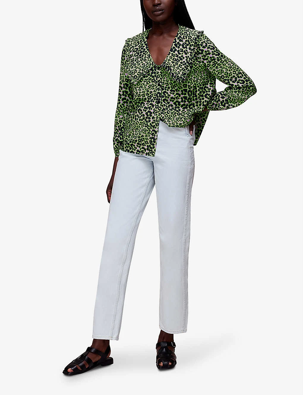 Whistles Fluro Animal Leopard-print Woven Top 2 Whistles Fluro Animal Leopard-print Woven Top - Image 2