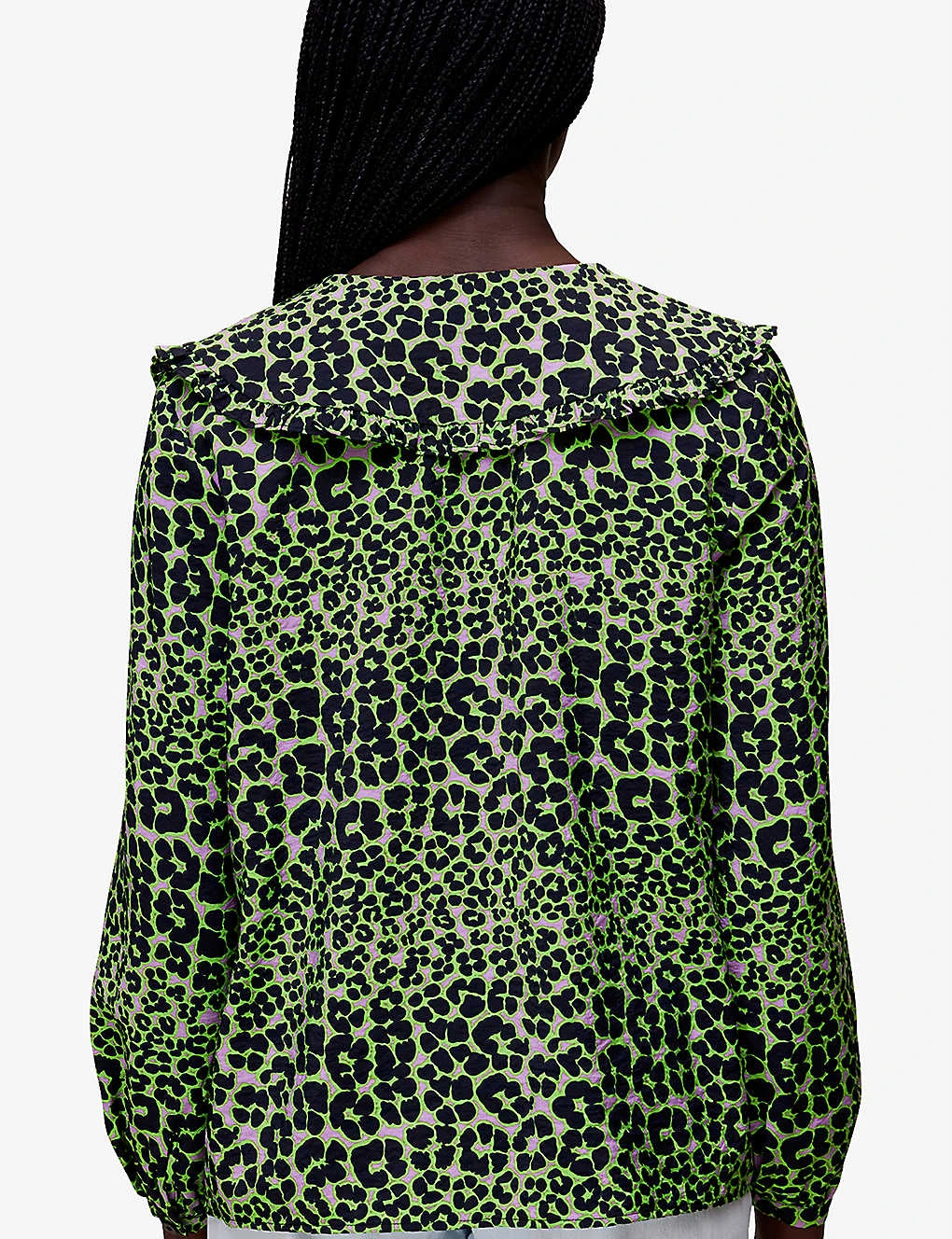 Whistles Fluro Animal Leopard-print Woven Top 4 Whistles Fluro Animal Leopard-print Woven Top - Image 4