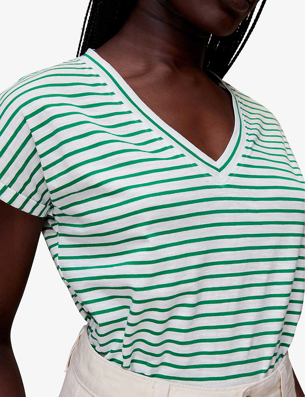 Whistles Willa Striped Cotton T-shirt 5 Whistles Willa Striped Cotton T-shirt - Image 5