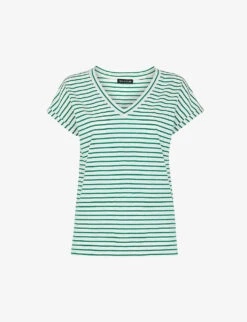 Whistles Willa Striped Cotton T-shirt