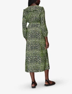 Whistles Fluro Animal Ruched Midi Skirt 8 Whistles Fluro Animal Ruched Midi Skirt -The Fashion Shop R03991791 MULTICOLOURED ALT03