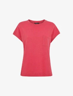 Whistles Ember Pocket-front Cotton And Linen-blend T-shirt