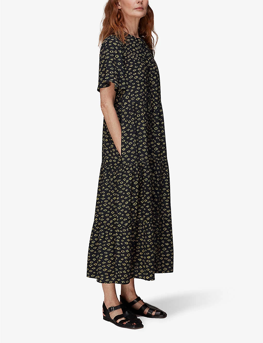 Whistles Abstract-print Button-through Woven Maxi Dress 3 Whistles Abstract-print Button-through Woven Maxi Dress - Image 3